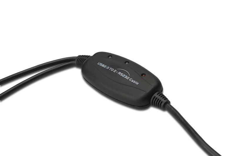 Adapter kabel USB-A 2.0 na 2x RS232 DB9, FTDI FT2232H, 1.5m 2