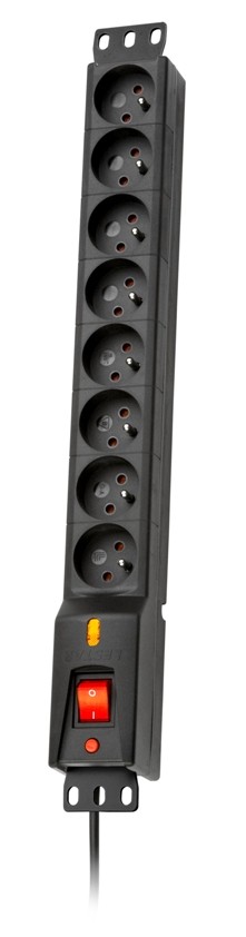 Razdelilnik LXARM 810, 3L, PDU, 1.5m, črn