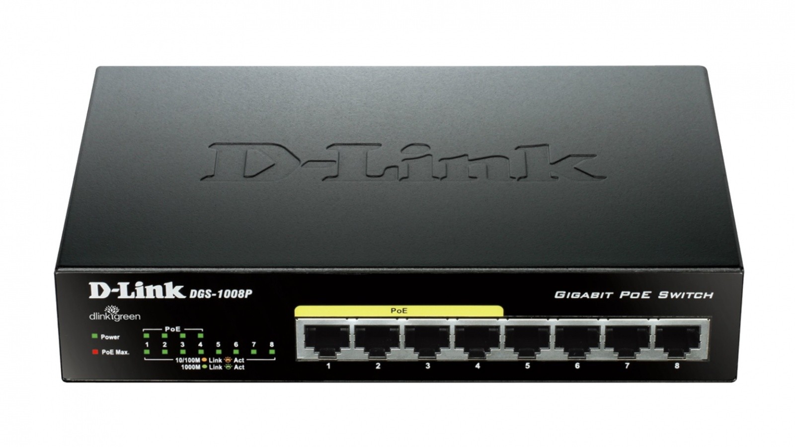 Stikalo 8-portno Gigabit Ethernet, kovinsko