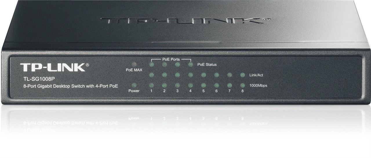 Mrežni usmerjevalnik (switch) SG1008P, 8x 1Gb PoE 2