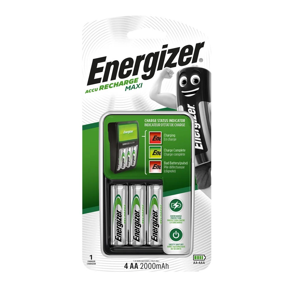 Polnilnik za baterije MAXI + POWER PLUS AA, 4 kos (2000 mAh)