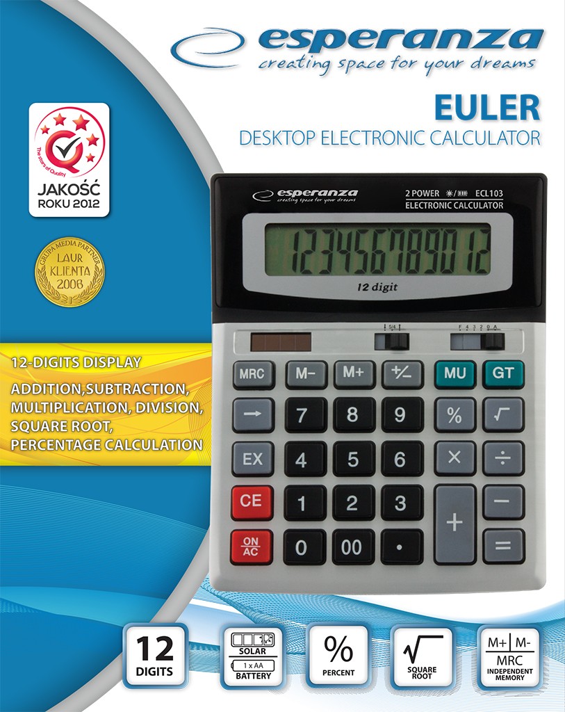 Namizni kalkulator EULER ECL103 3