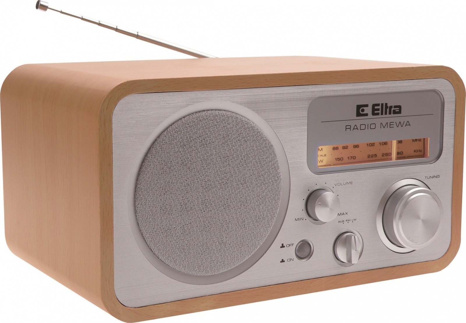 Radio MEWA, svetlo lesno zrno