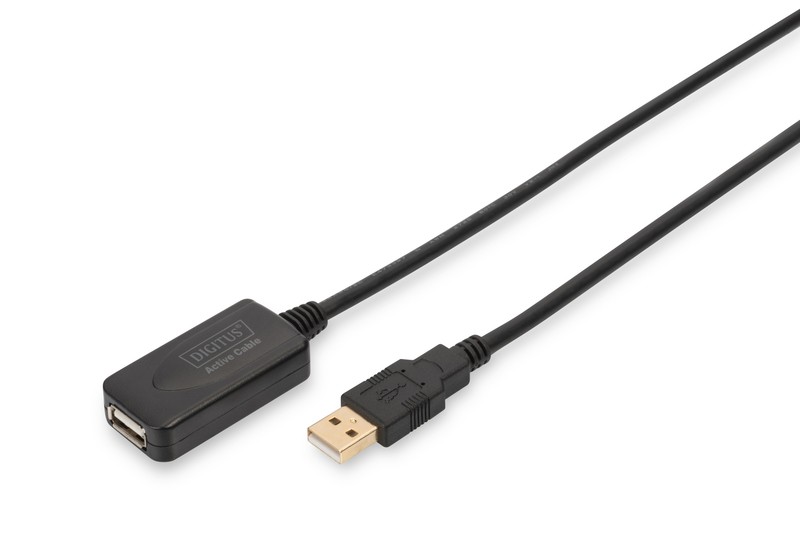 Podaljšek USB 2.0 A/A, 5m, črn