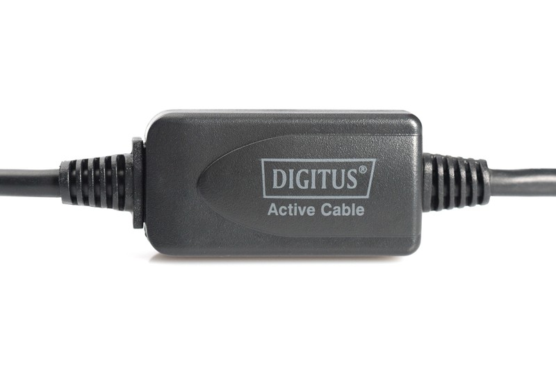 Aktivni USB 2.0 HighSpeed podaljšek A/A črn, 15m 3