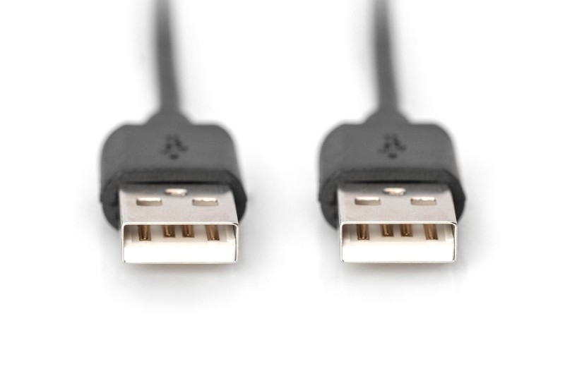 USB 2.0 HighSpeed A/A črni priključni kabel, 1m 2