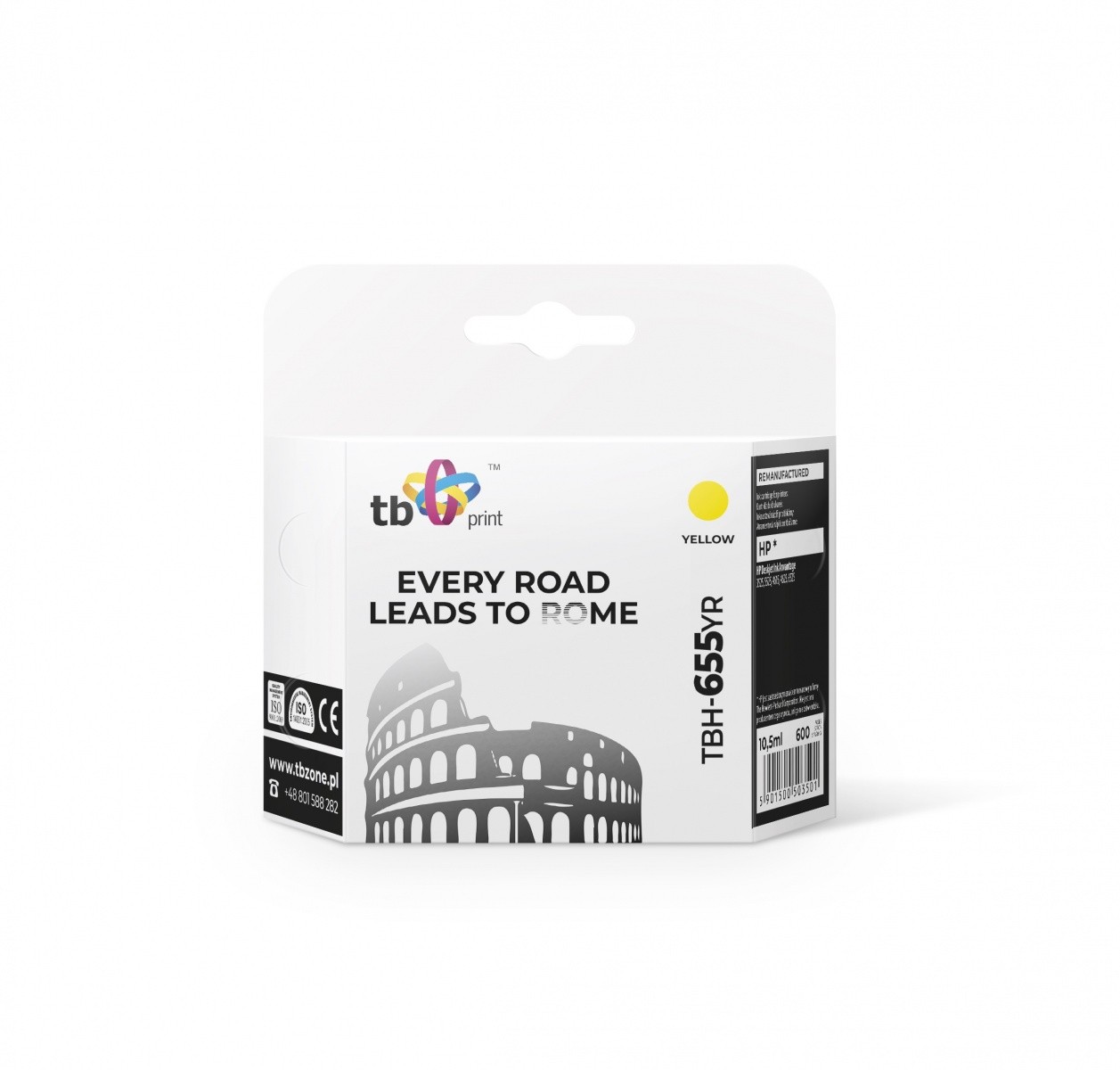 Rumeno HP 655 XL črnilo (10 ml)