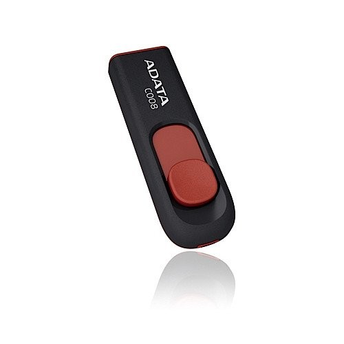 Adata Dashdrive C008 USB ključek, 64GB, črno-rdeč