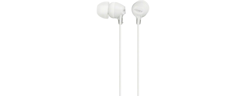 Handsfree slušalke z mikrofonom MDR-EX15AP, bele