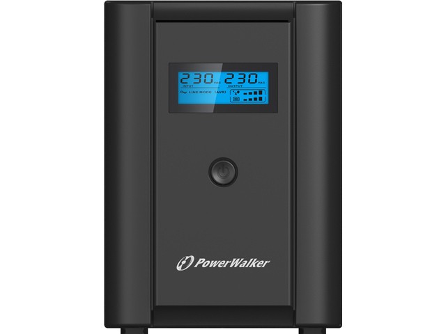 PowerWalker Line-Interactive UPS 1200VA, 2x 230V PL, 2x IEC, RJ11/RJ45, USB 2