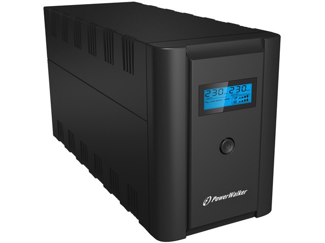 PowerWalker Line-Interactive UPS 1200VA, 2x 230V PL, 2x IEC, RJ11/RJ45, USB 3