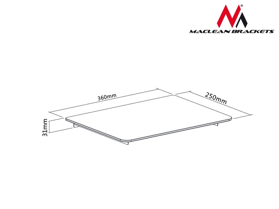 Maclean MC-629 polica za DVD, nosilnost 8 kg 2