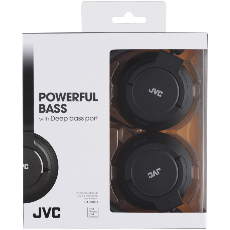 JVC HA-S180 slušalice, naglavne, črne 2