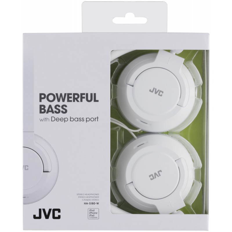 JVC HA-S180 naglavne slušalke, bele 2