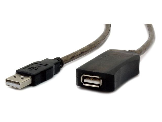 Podaljšek USB 2.0 AM-AF, 10m, aktiven, črn