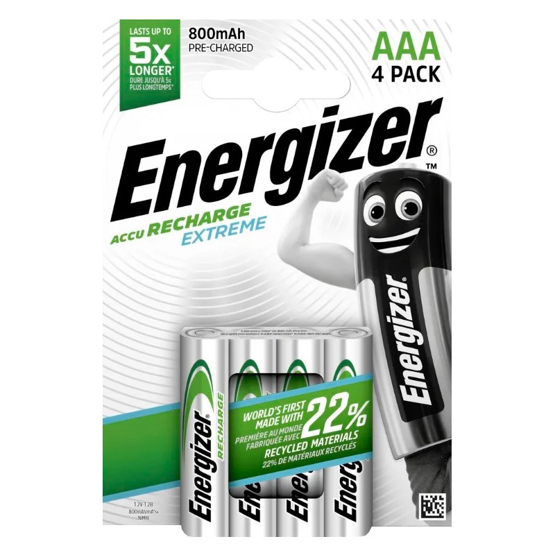 Baterije Energizer Extreme AAA L92, 800 mAh, 4 kos.