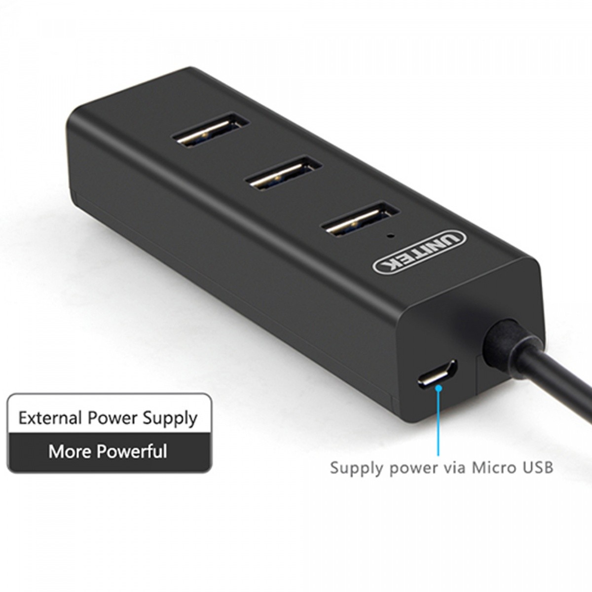 4-portni USB 3.0 Hub, črn 4