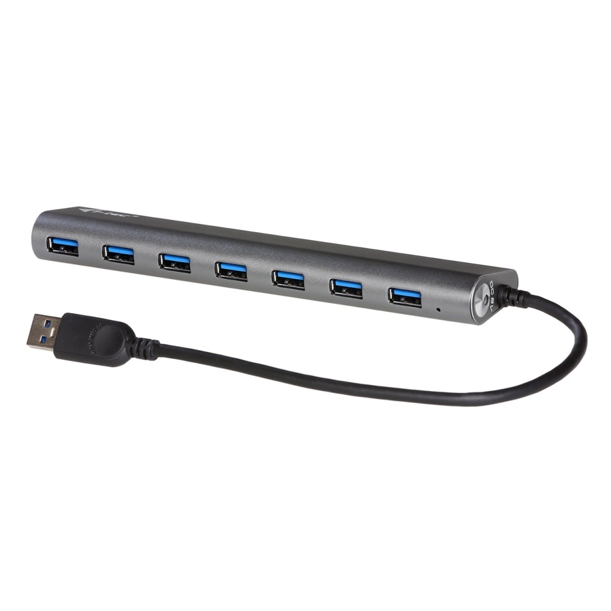 USB 3.0 kovinski razdelilec (HUB) s 7 porti in napajalnikom