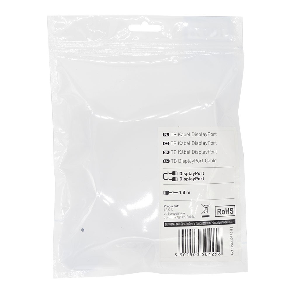 Kabel DisplayPort M/M, 1,8 m, črn 5