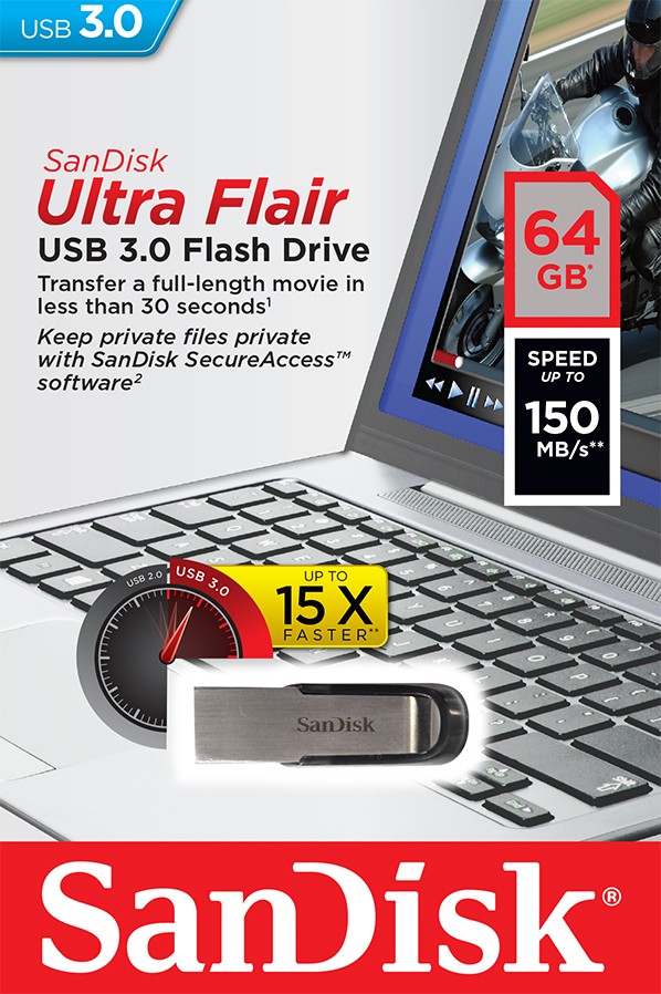 USB ključek ULTRA FLAIR 64GB USB 3.0 (do 150MB/s) 5