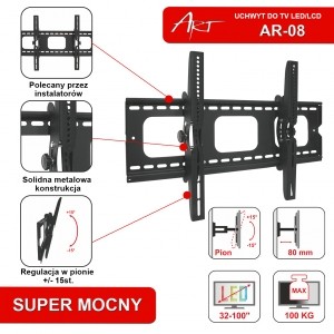 Stenski nosilec za TV do 100" (100 kg), AR-08 3