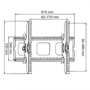 Stenski nosilec za TV do 100" (100 kg), AR-08 5