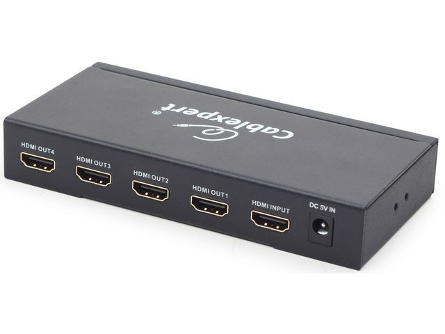 Gembird DSP-4PH4-02 HDMI razdelilnik, 4x HDMI izhod, 3D podpora, 225 MHz, črn, idealen za dom in pisarno 2