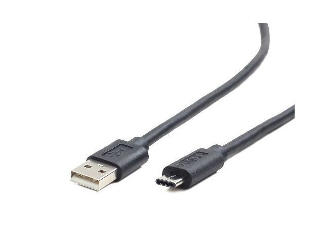 USB 2.0 kabel A-C, 1m, črn