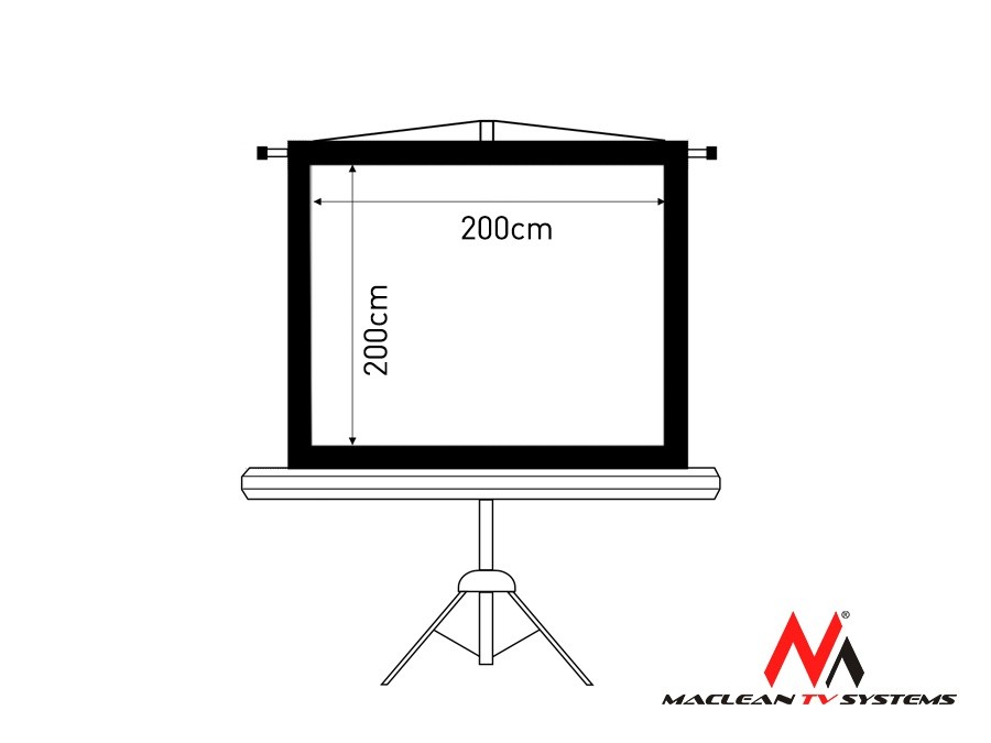 Projekcijsko platno MC-680, 112" (1:1), s stojalom 3