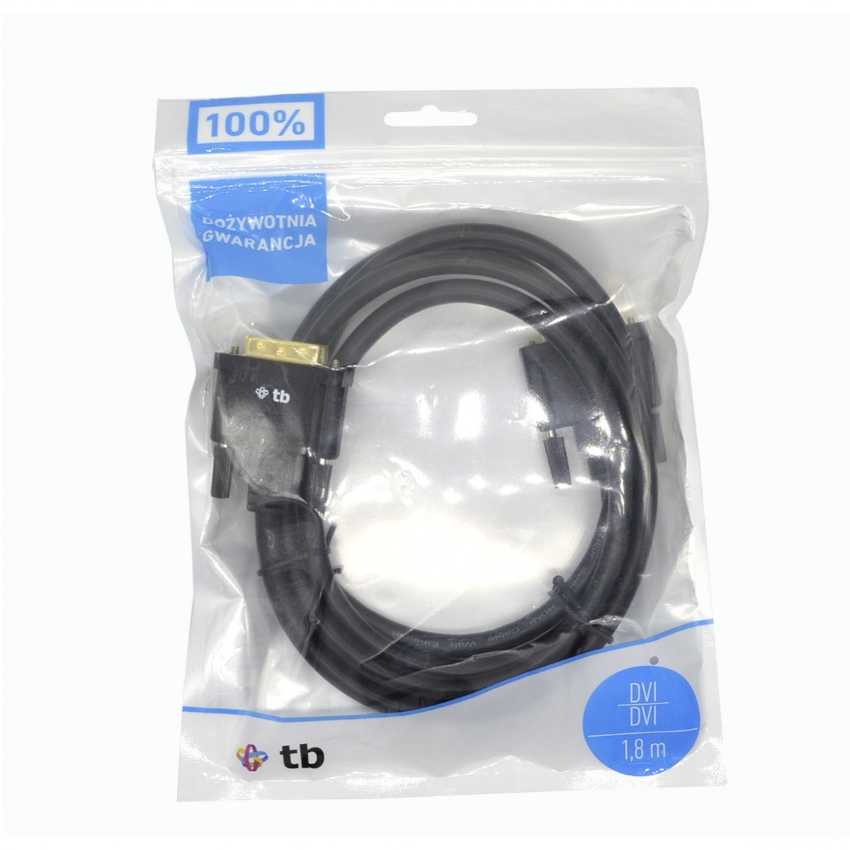 Kabel DVI (M) - DVI (M) 24+1, 1,8m, črn, pozlačen 3