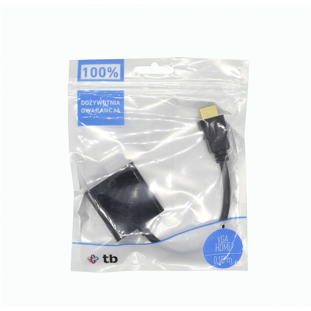 Adapter HDMI (M) na VGA (F) 15 cm 2