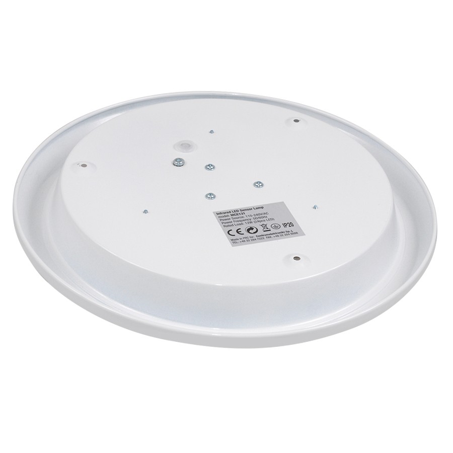 Stropna LED svetilka 12W s PIR senzorjem gibanja, do 6m 2
