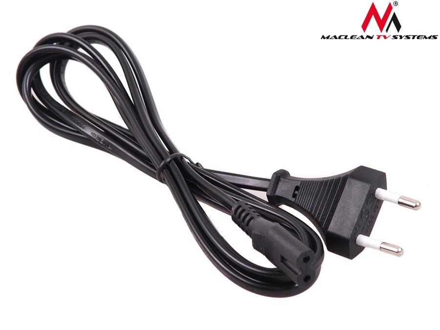 Napajalni kabel 'osmica', 2-polni, 1,5m, EU vtič MCTV-809 2