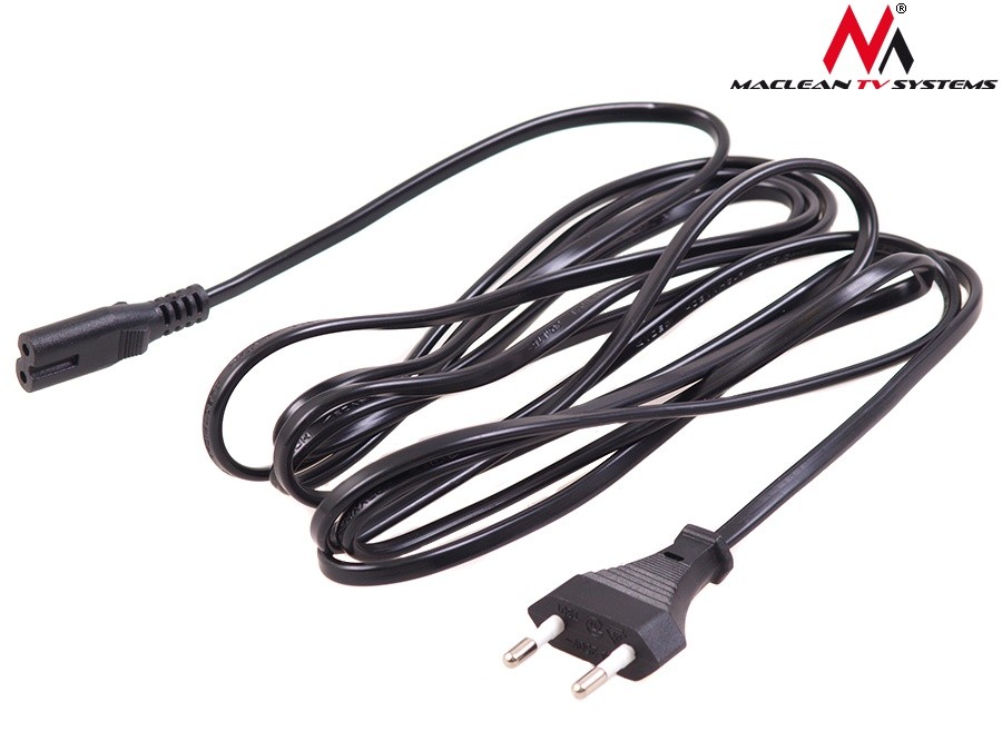 Napajalni kabel 'osmica', 2-polni, 1,5m, EU vtič MCTV-809 4