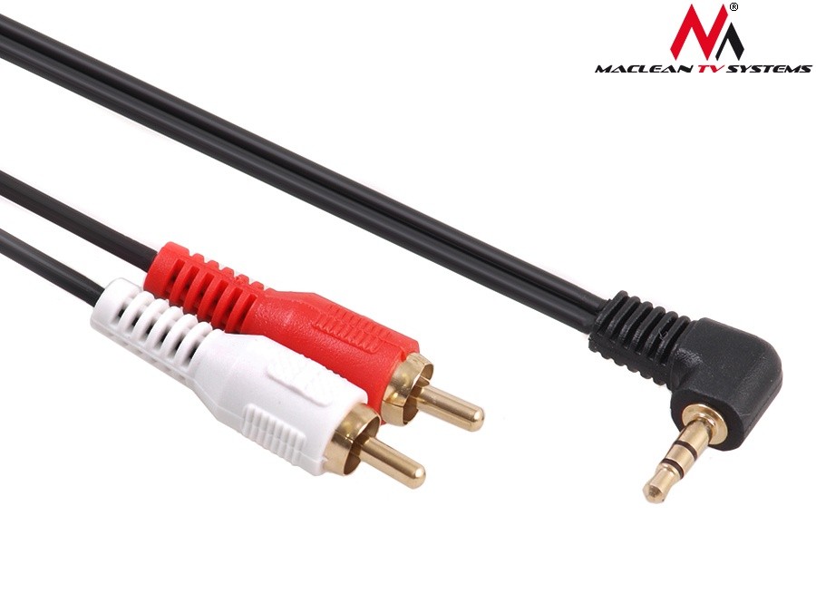 Kotni kabel Mini Jack 3,5mm - 2x RCA, 1m MCTV-824 3