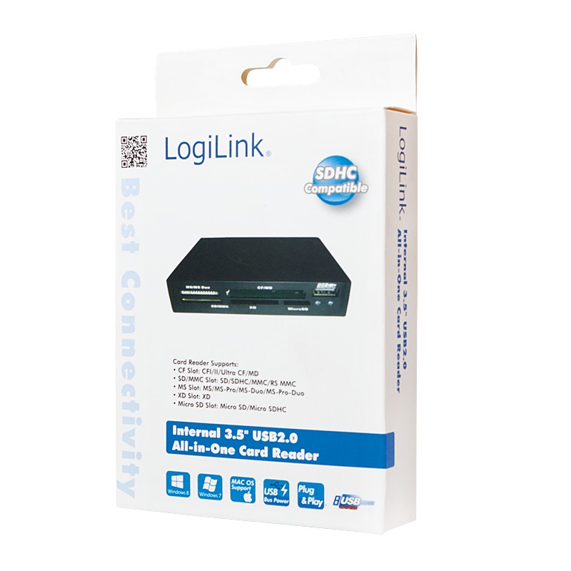 Notranji bralnik kartic, USB 2.0, 3,5" 2