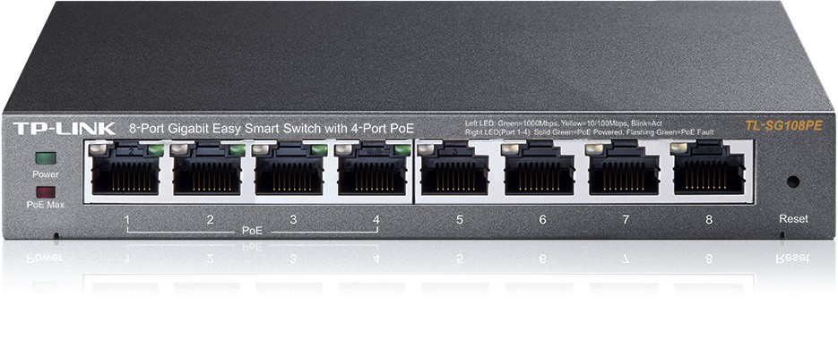 TP-LINK TL-SG108PE Stikalo Smart 8xGE (4xPoE)