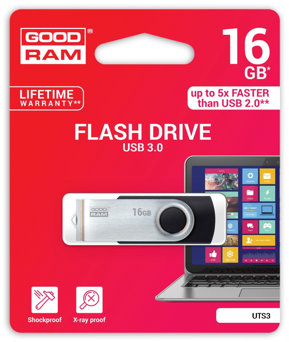 USB ključek TWISTER 16GB USB 3.0, črn