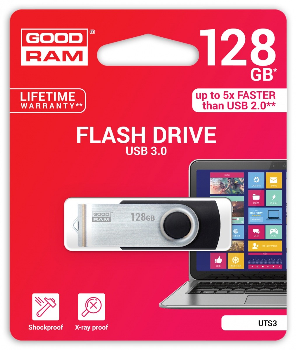 USB ključek TWISTER 128GB USB 3.0, črn