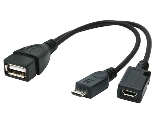 USB / Micro USB OTG kabel, 15 cm