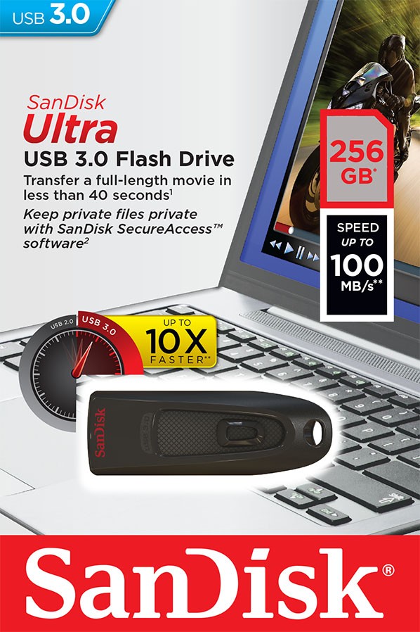 USB ključek Ultra 256GB, 100MB/s, USB 3.0 4