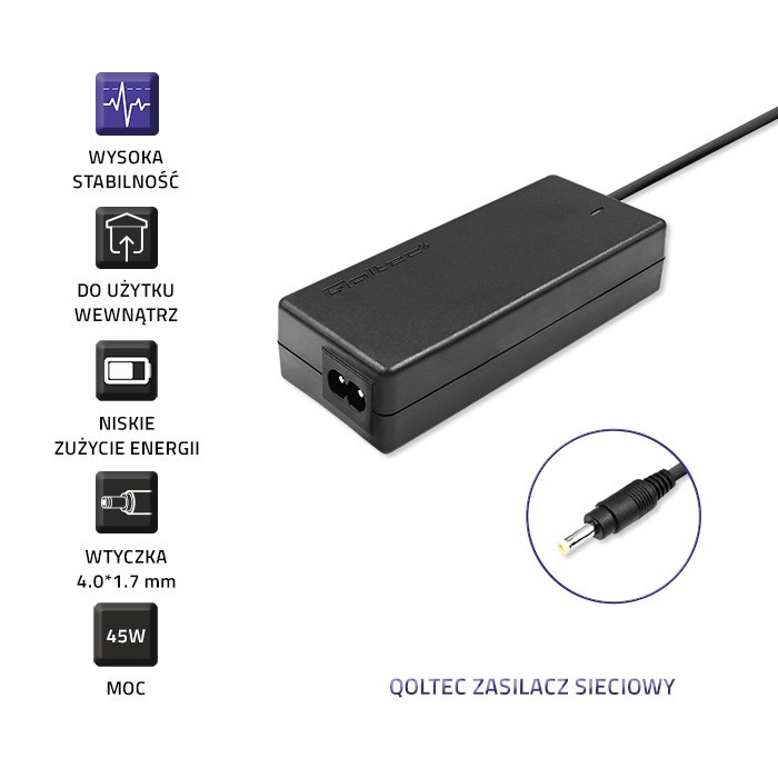 Napajalnik za Lenovo 45W, 20V, 2.25A, 4.0*1.7, s kablom 3