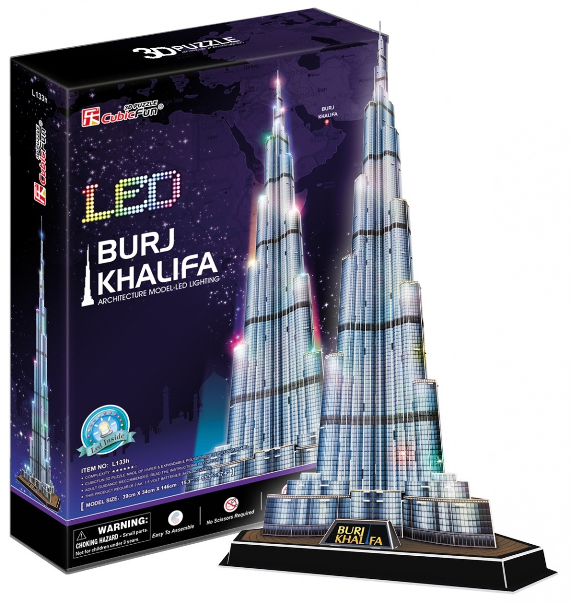 3D Puzzle, Burj Khalifa (z lučko)