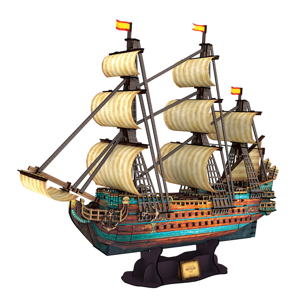 3D sestavljanka - jadrnica The Spanish ArmadaSan Felipe 2
