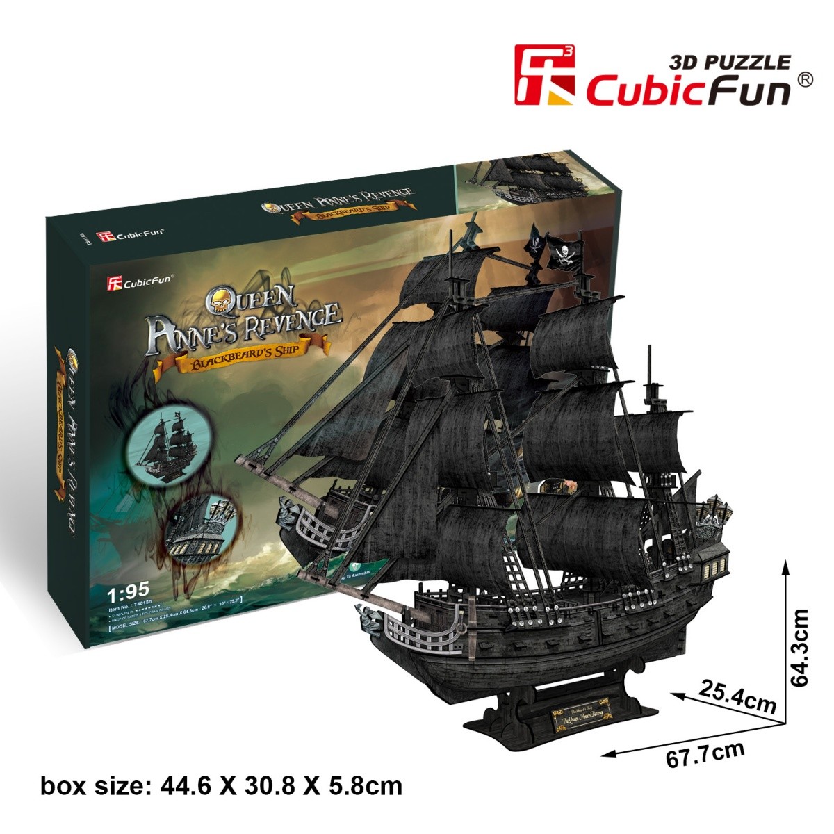 3D Puzzle Cubic Fun - Piratska ladja (Zemsta Królowej Anny) 2