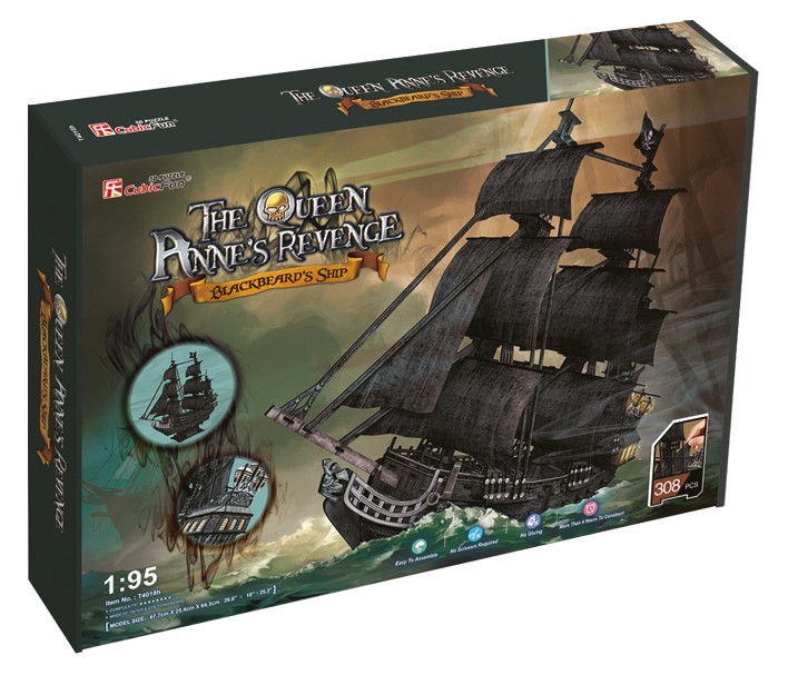 3D Puzzle Cubic Fun - Piratska ladja (Zemsta Królowej Anny)