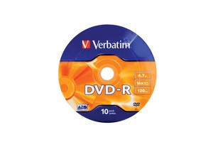 DVD-R medijska plošča, 4.7GB, 16x, 10 kosov