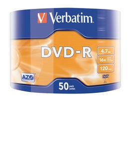 DVD-R medijska plošča, 4.7GB, 16x, 50 kosov