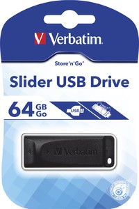Verbatim USB Stick Slider 64GB, črn 2