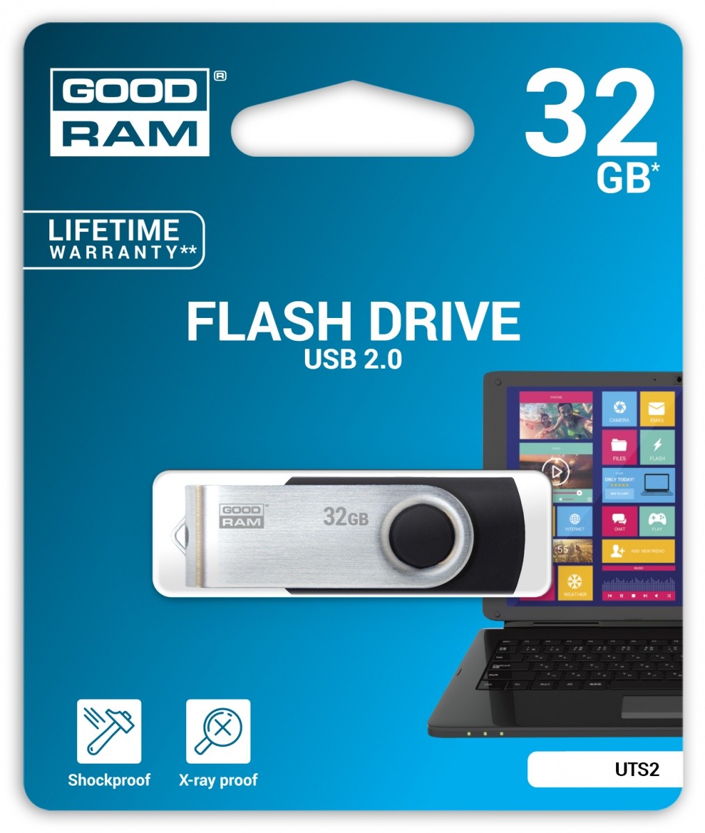 USB ključek 32GB USB 2.0, črn